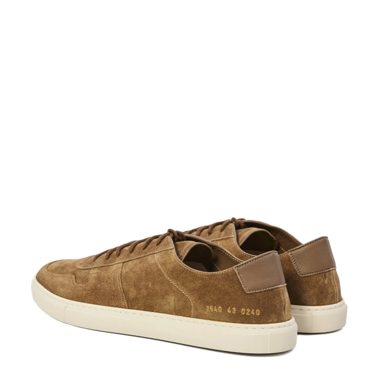 Common Projects BBall Slim Deconstructed Suede Trainer Taupe - Image 3