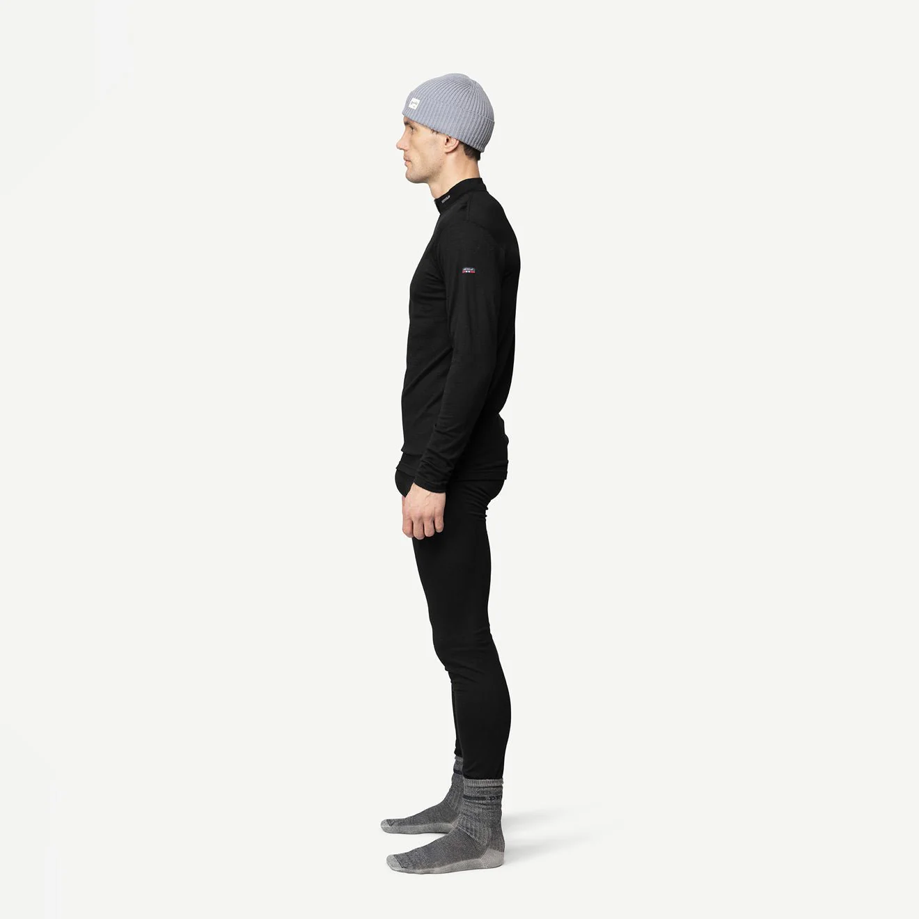 Devold Breeze Merino 150 Zip Neck Man Black - Image 3
