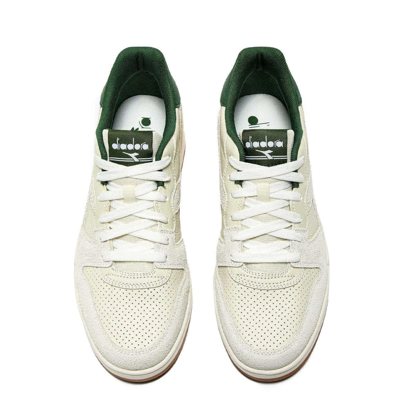 Diadora Deuce M2 Hairy Trainer White / Foliage Green - Image 3