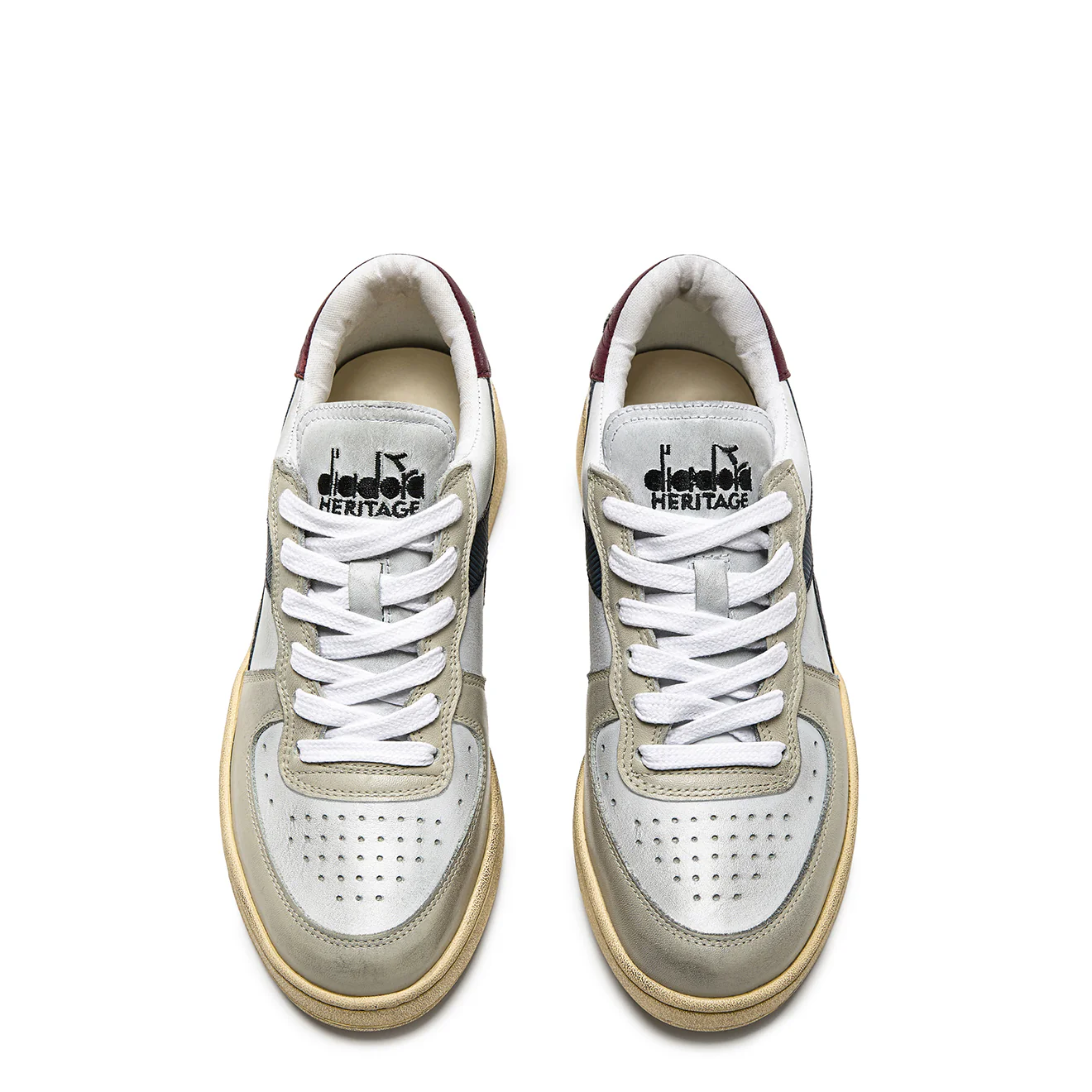 Diadora MI Basket Low Used Gray Pelican - Image 2