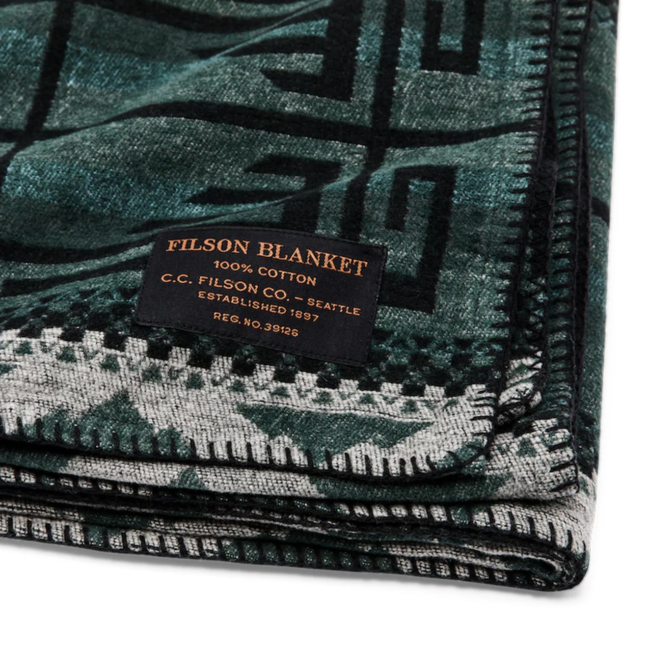 Filson Fire Mountain Blanket Black / Green / Gran - Image 3