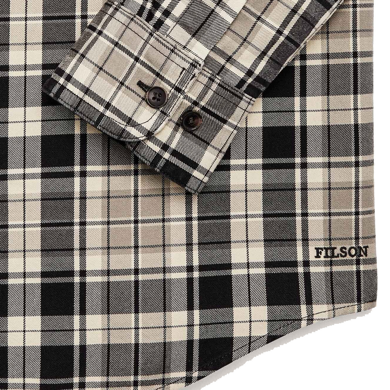 Filson Lightweight Alaskan Guide Shirt Cream / Black / Gray - Image 5