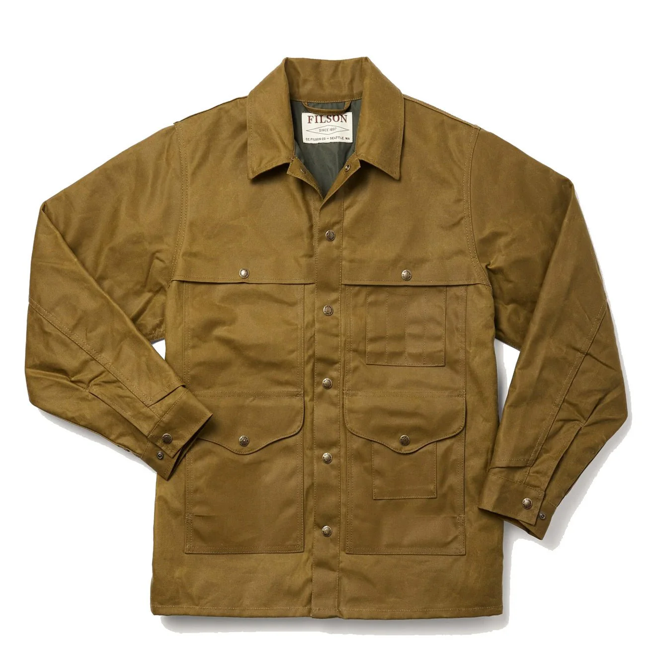 Filson Lined Tin Cruiser Jacket Dark Tan