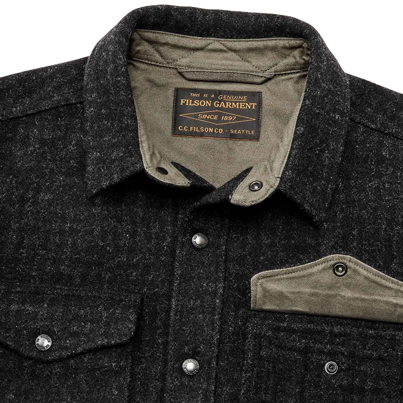 Filson Mackinaw Jac Shirt Black Marl Heather - Image 4