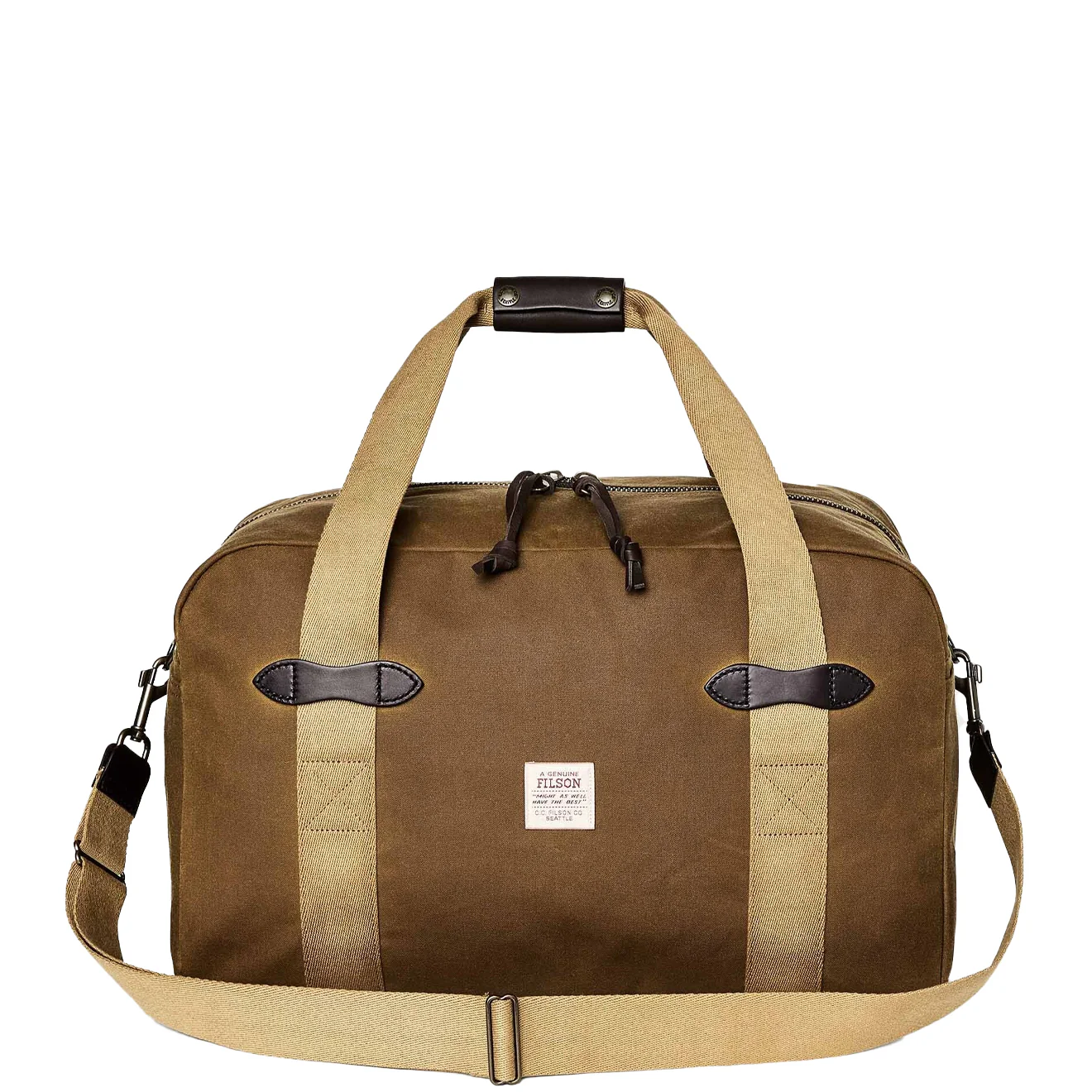 Filson Medium Tin Cloth Duffle Bag Dark Tan