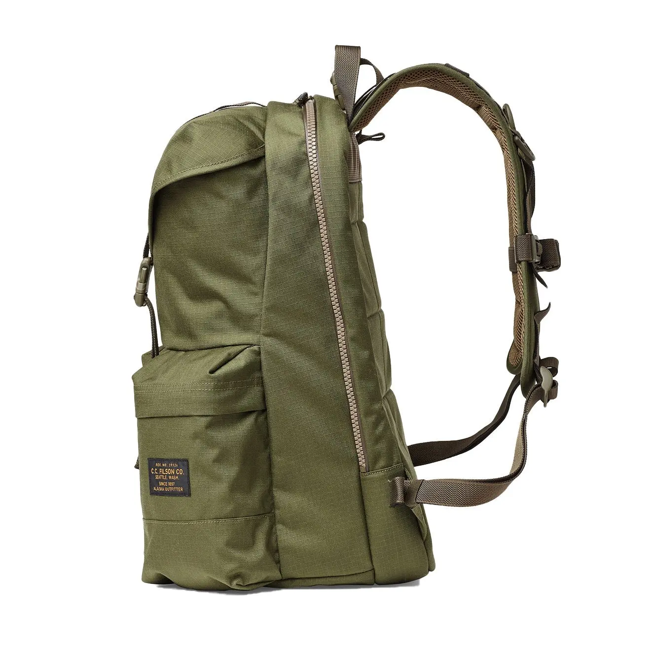 Filson Ripstop Nylon Backpack Surplus Green - Image 2