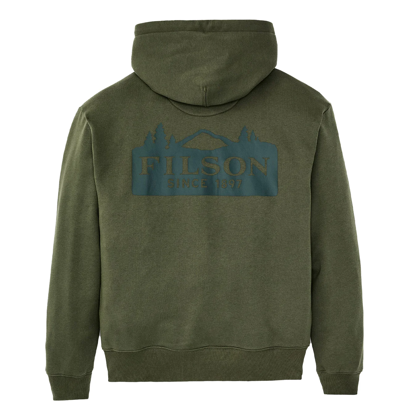 Filson Scenic Graphic Hoodie Northwest Surplus Green - Image 2