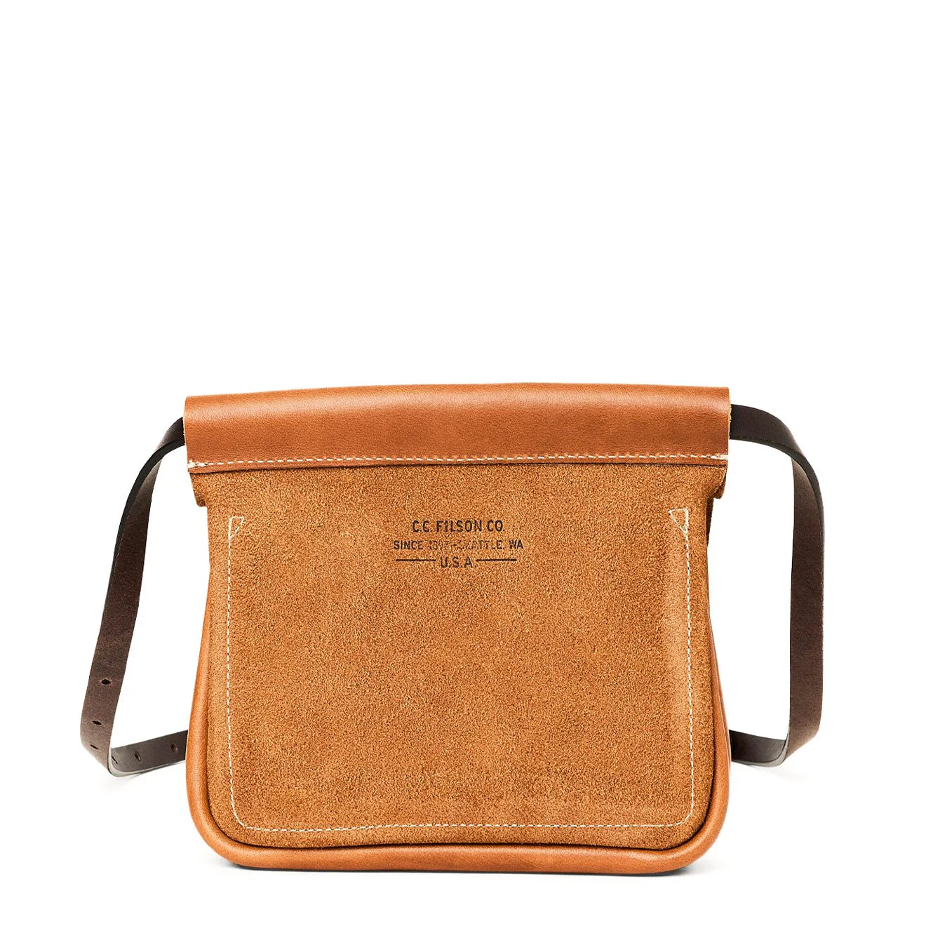 Filson Suede Convertible Field Bag Saddle Brown - Image 2