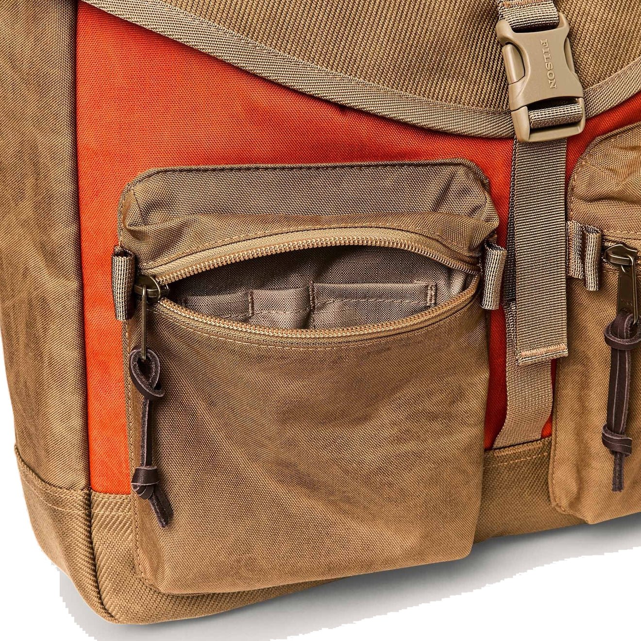 Filson Surveyor Messenger Bag Dark Tan / Flame - Image 5