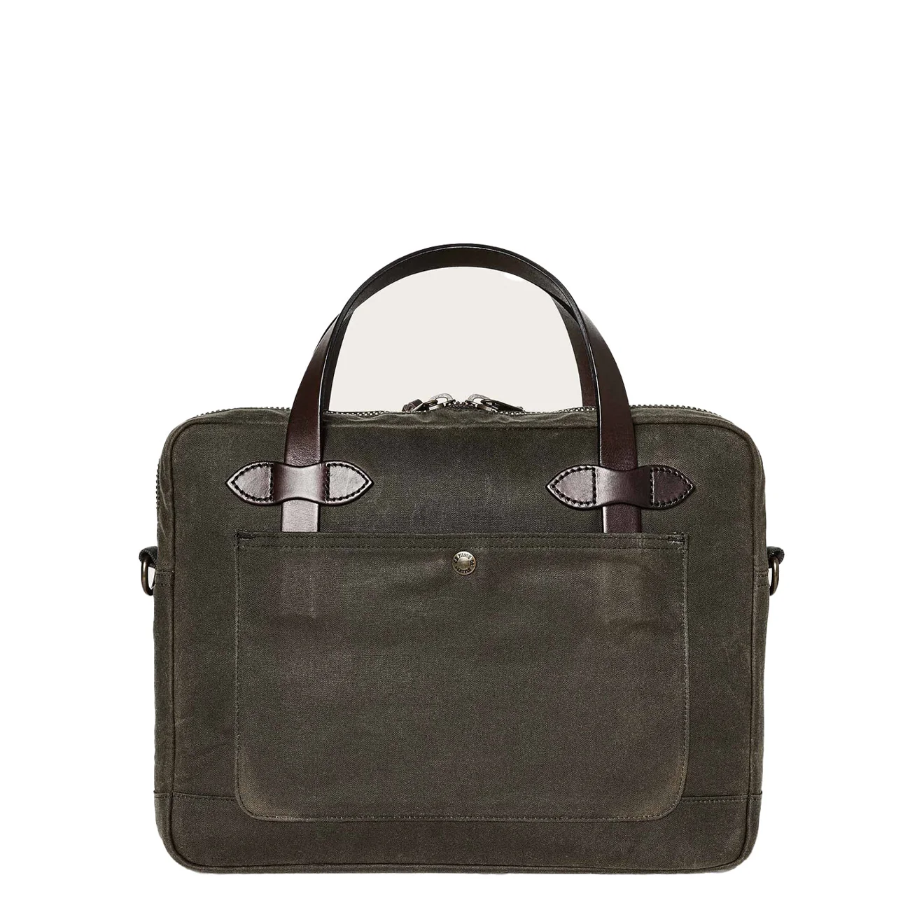 Filson Tin Cloth Compact Briefcase Otter Green - Image 2
