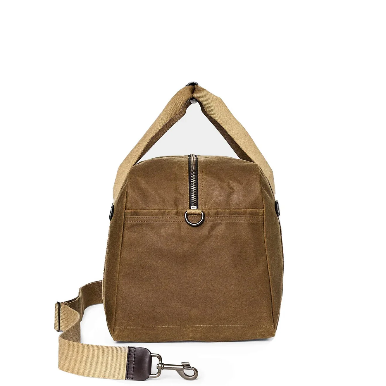 Filson Tin Cloth Medium Duffle Bag Dark Tan - Image 3