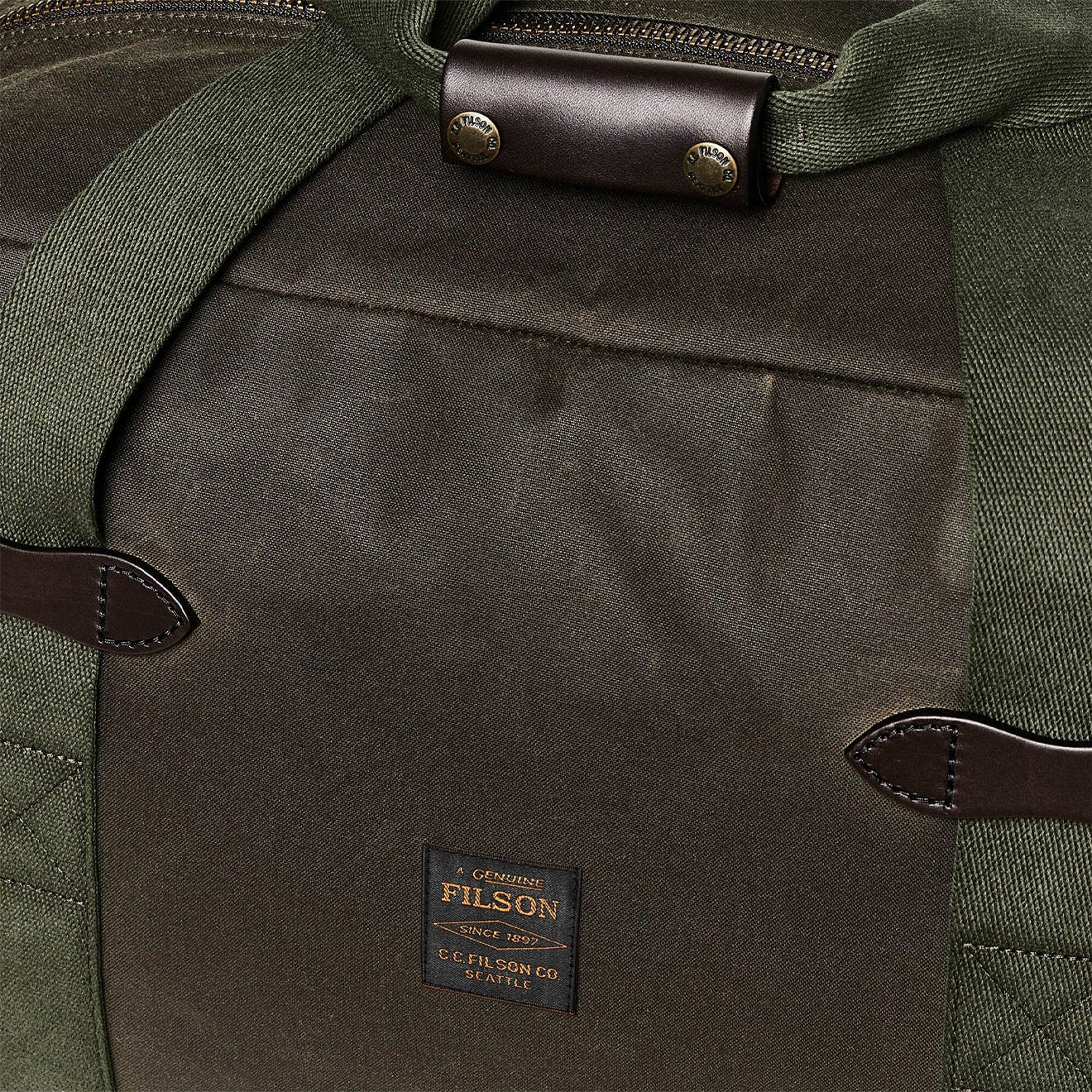 Filson Tin Cloth Medium Duffle Bag Otter Green - Image 5