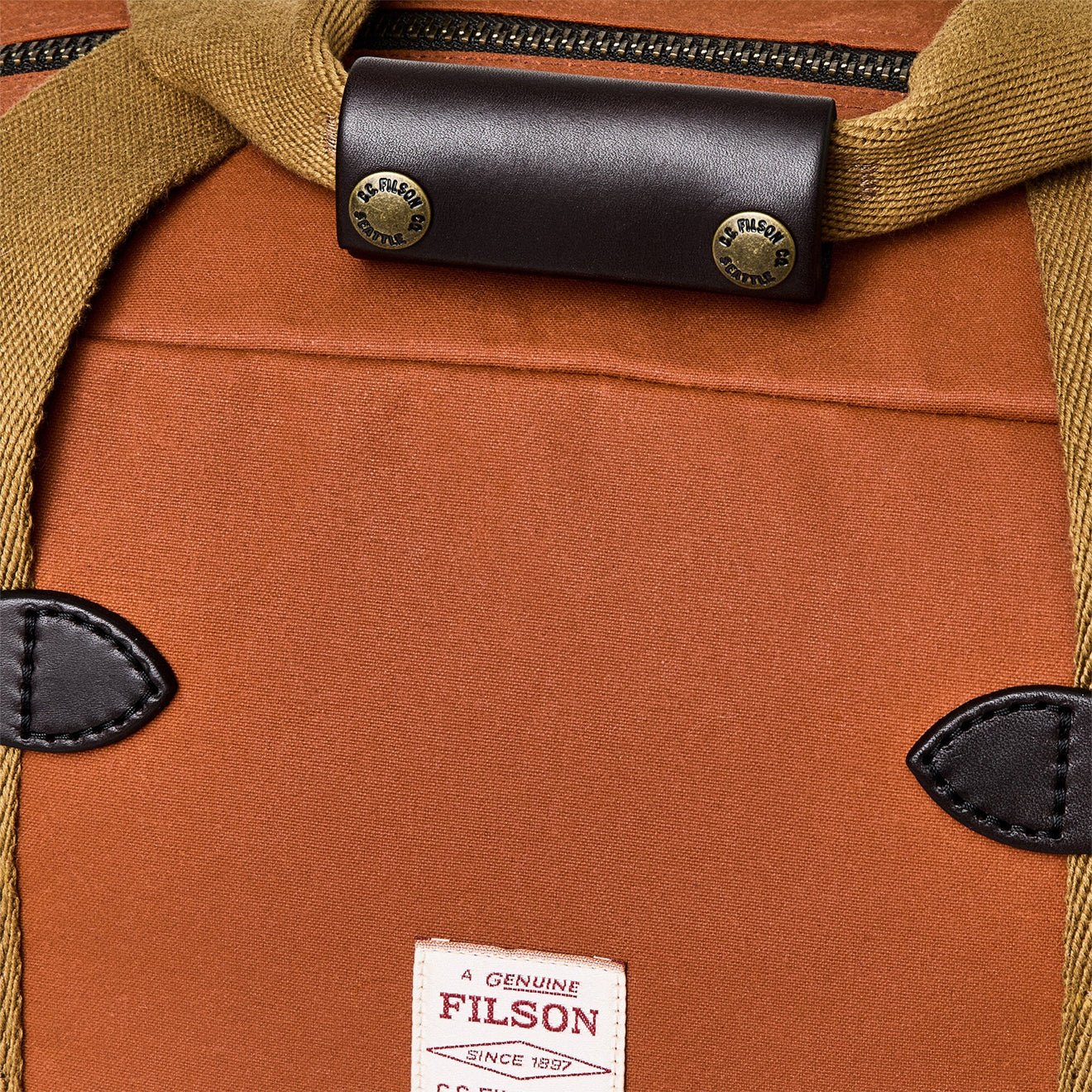 Filson Tin Cloth Small Duffle Bag Rust - Image 5