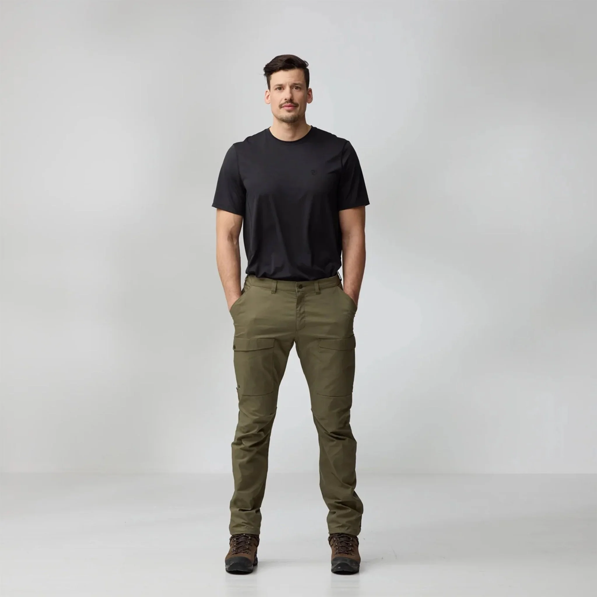 Fjallraven Abisko Hybrid Trail Trousers Regular Laurel Green - Image 3
