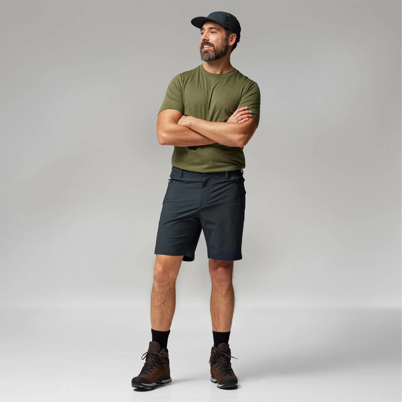 Fjallraven Abisko Trail Stretch Shorts Dark Grey - Image 3