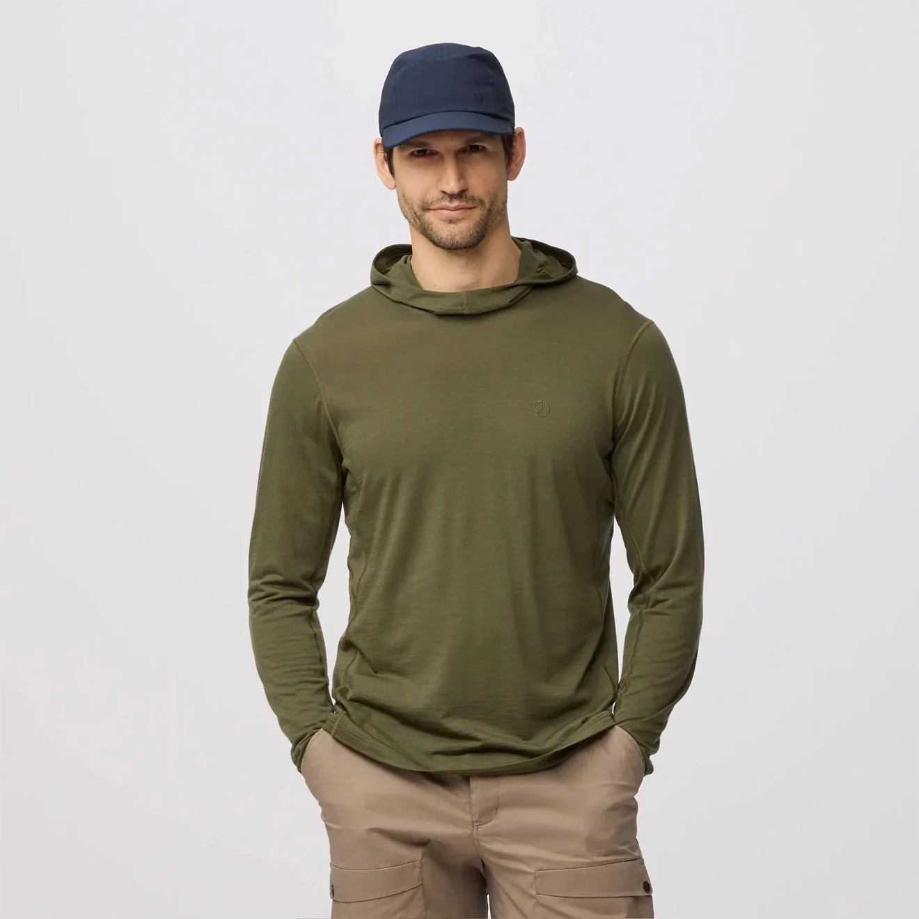 Fjallraven Abisko Wool Hoodie Classic Dark Navy - Image 3