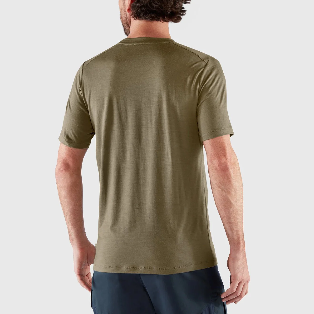 Fjallraven Abisko Wool SS T-Shirt Classic Dark Navy - Image 4