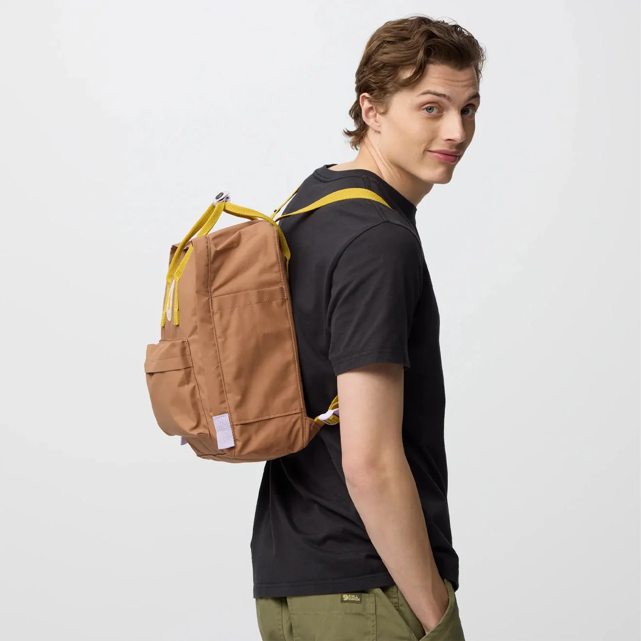 Fjallraven Kanken Koncept Backpack Khaki Dust / Kantarell - Image 5