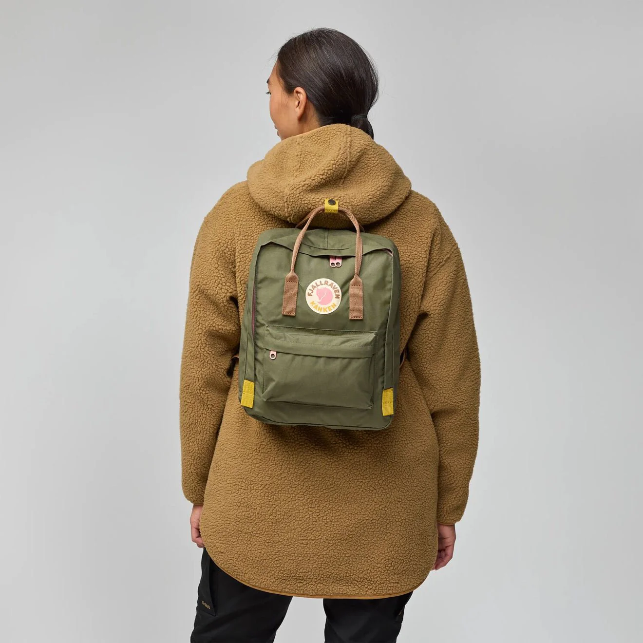 Fjallraven Kanken Koncept Backpack Super Grey / Green - Image 4