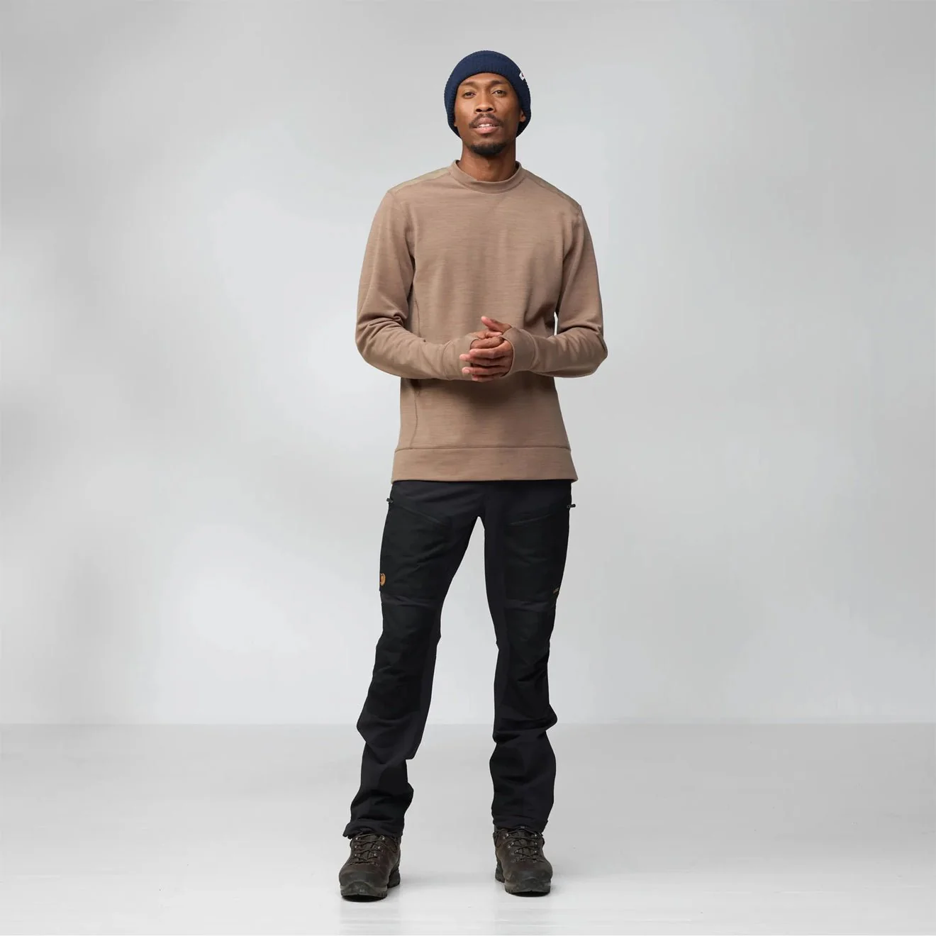 Fjallraven Keb Fleece Crew Neck Dark Navy - Image 3