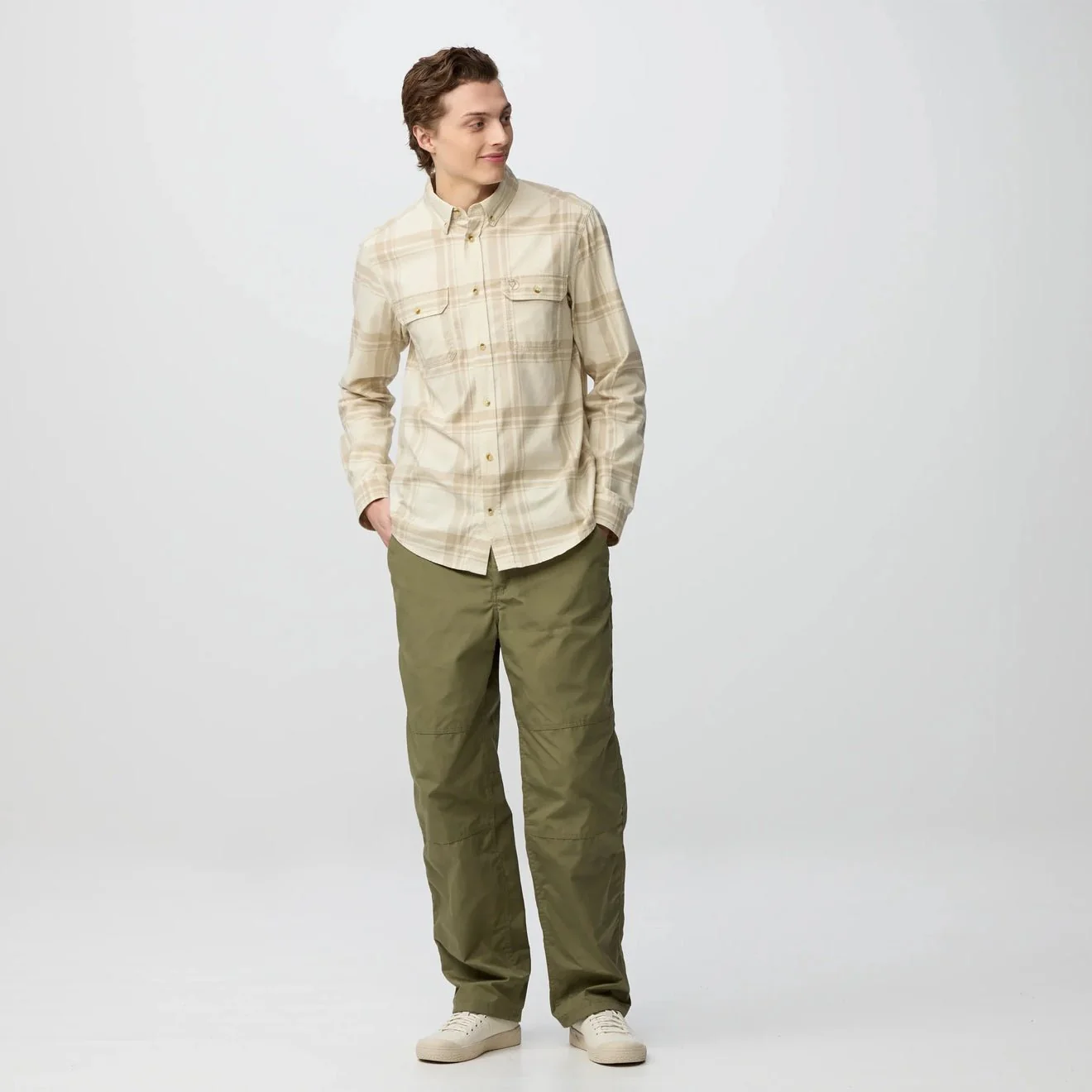 Fjallraven Ovik Lite Flannel Shirt Classic Dark Navy - Image 3