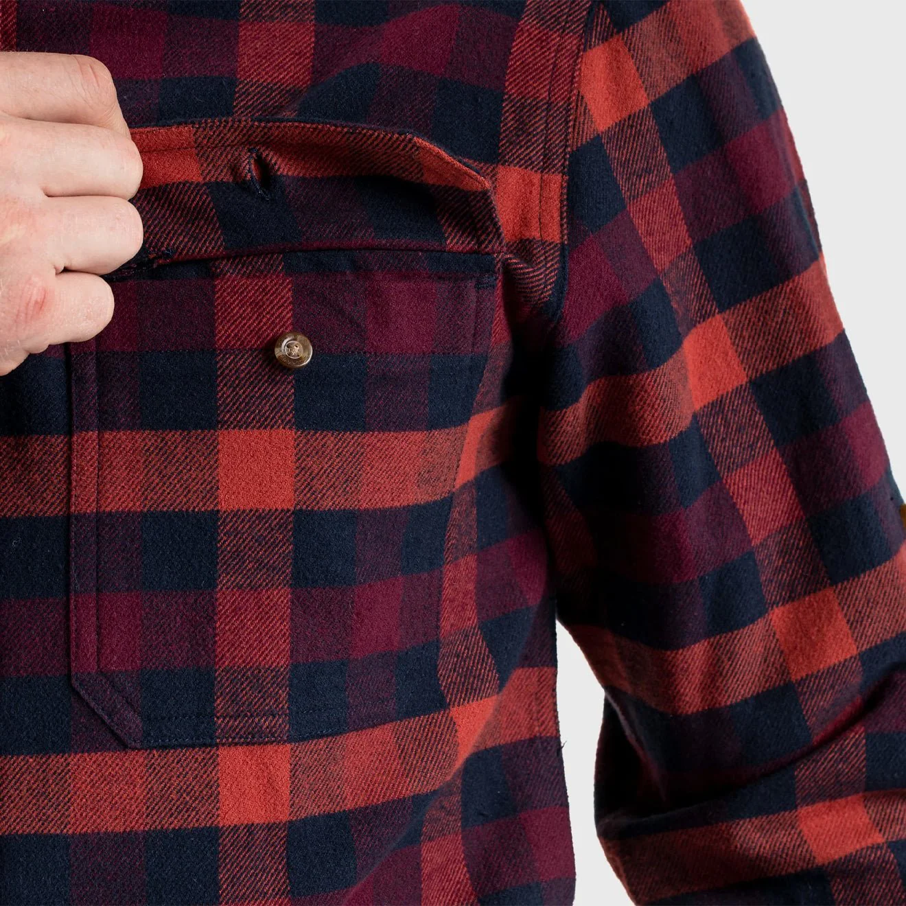 Fjallraven Skog Shirt Fossil / Dark Navy - Image 5
