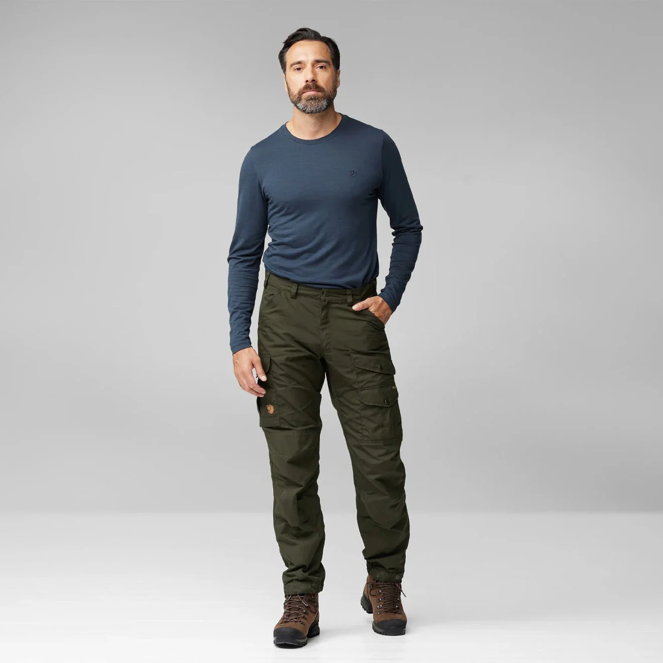 Fjallraven Vidda Pro Trousers Reg Leg Dark Grey / Black - Image 3