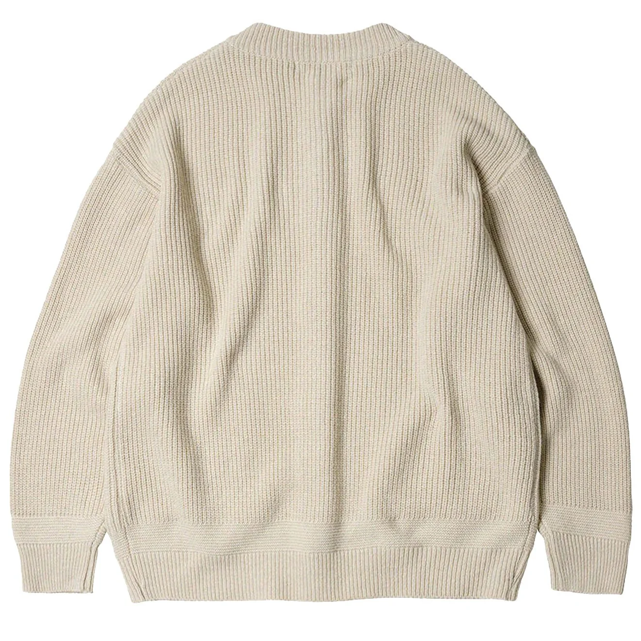 Frizmworks Heavy Wool Round Cardigan Cream - Image 2