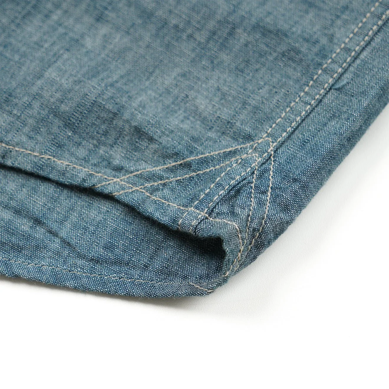 Frizmworks Kuroki Chambray Work Shirt Washed Blue - Image 5
