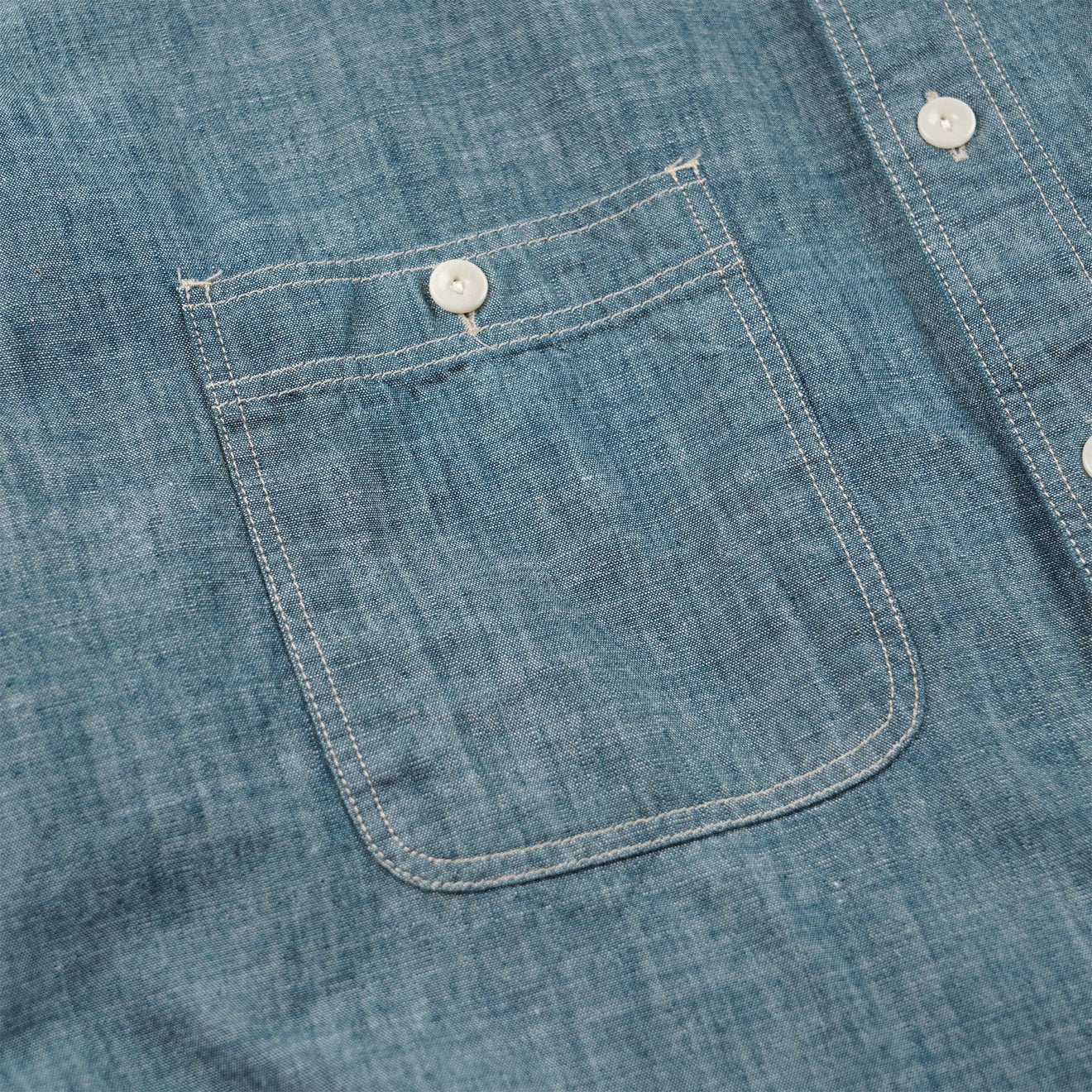 Frizmworks Kuroki Chambray Work Shirt Washed Blue - Image 6