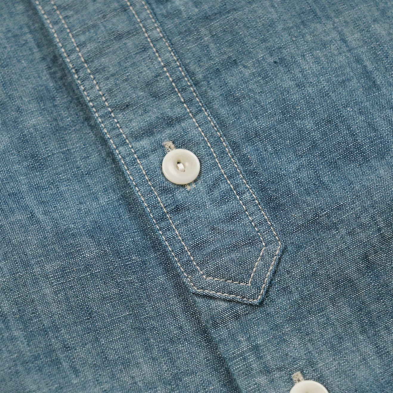 Frizmworks Kuroki Chambray Work Shirt Washed Blue - Image 7