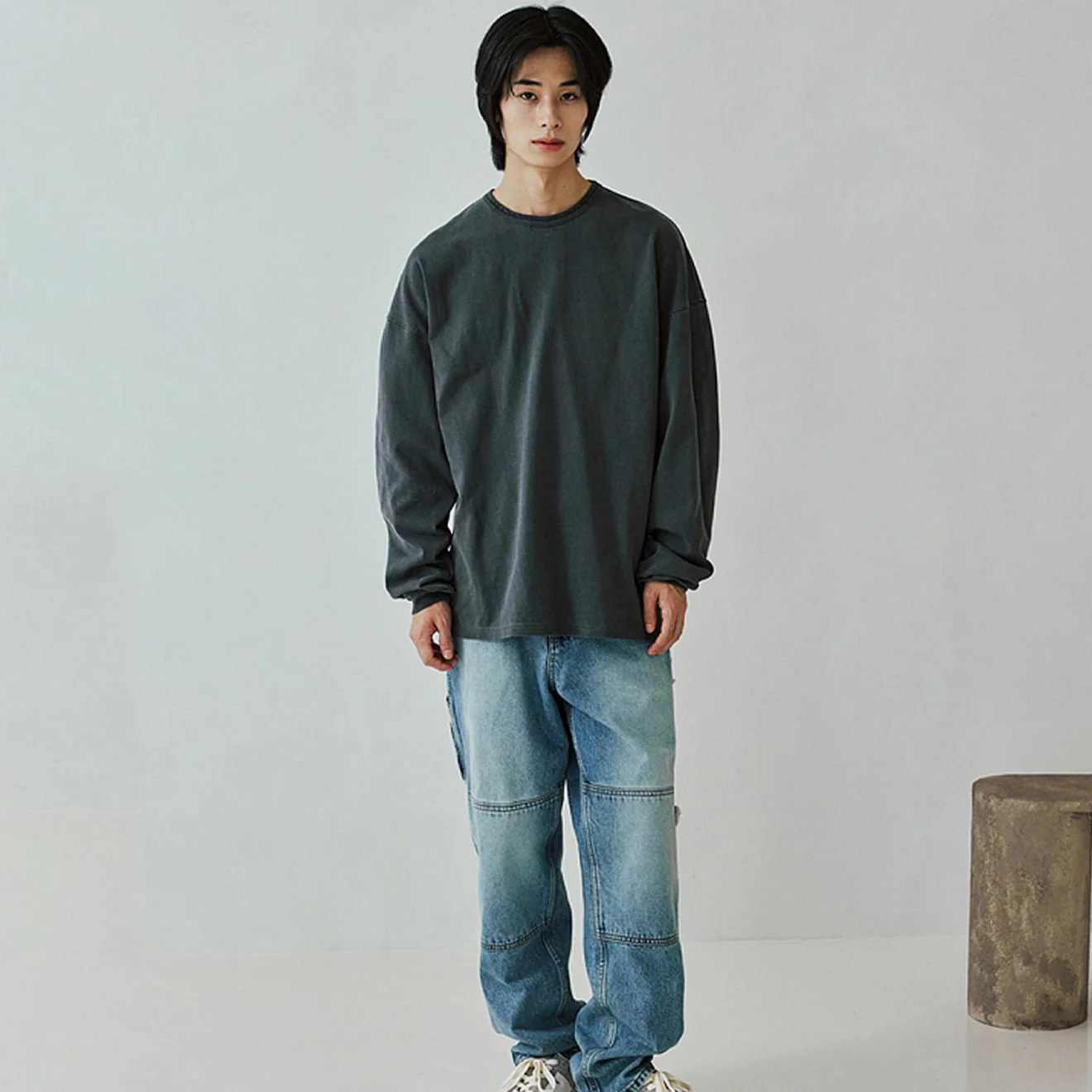 Frizmworks OG Pigment Dyeing L/S Tee Charcoal - Image 5