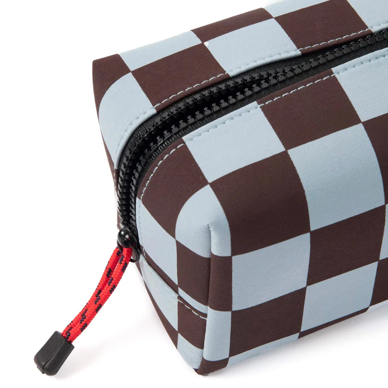 Caroline Gardner Grooming Bag Blue / Wine Check - Image 3