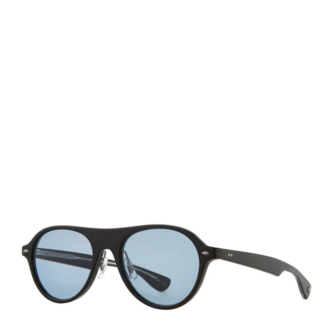 Garrett Leight Lady Eckhart 50 Sunglasses Matte Black/Pacifica - Image 5
