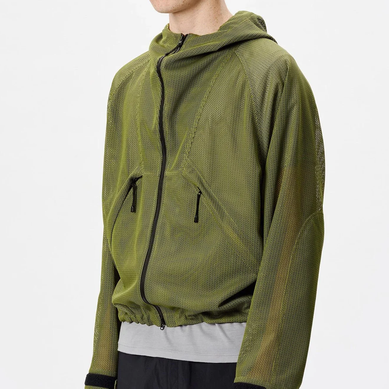 Goldwin Tonalith Mesh Hooded Jacket Black - Image 4