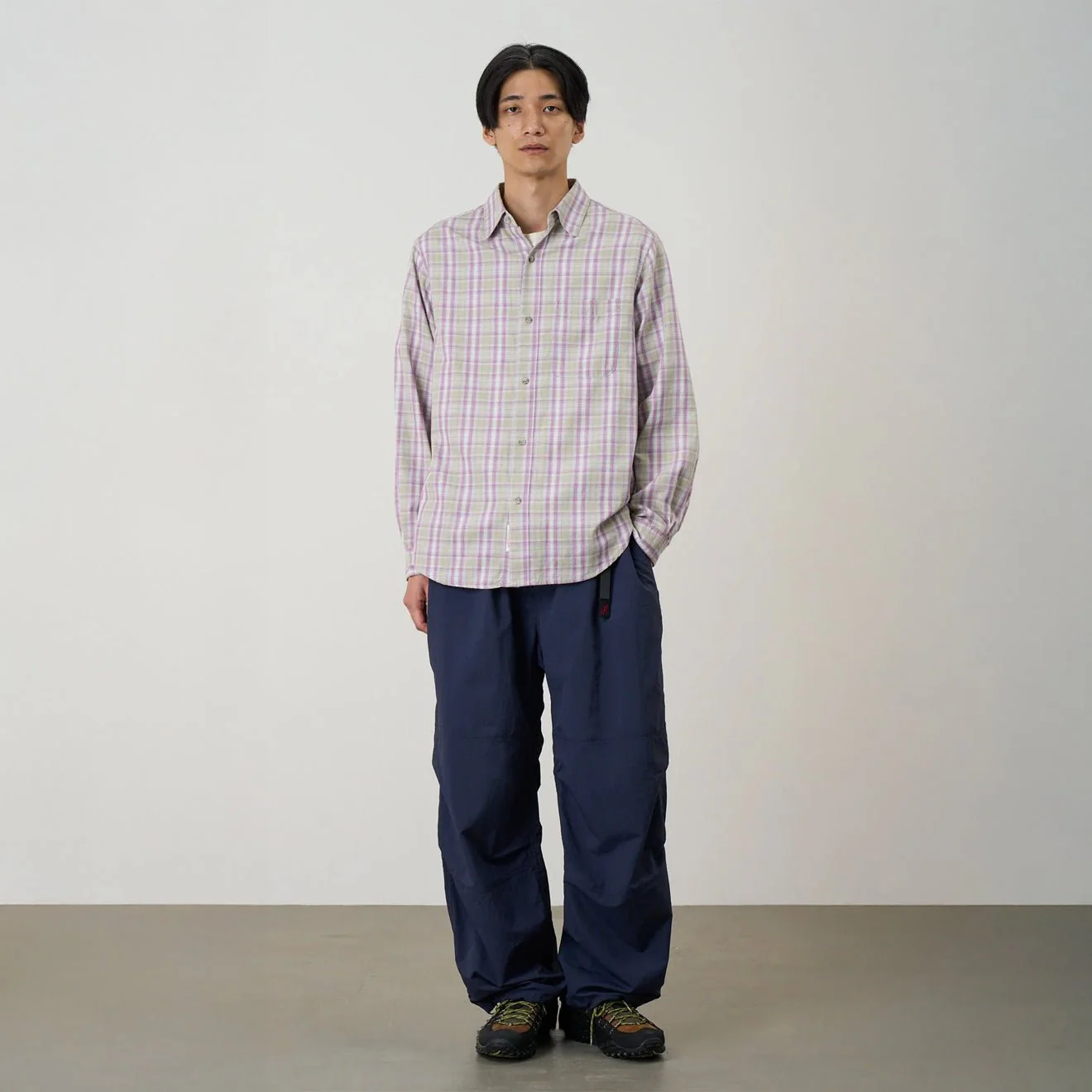 Gramicci L/S Checkered Ombre Shirt Purple - Image 3