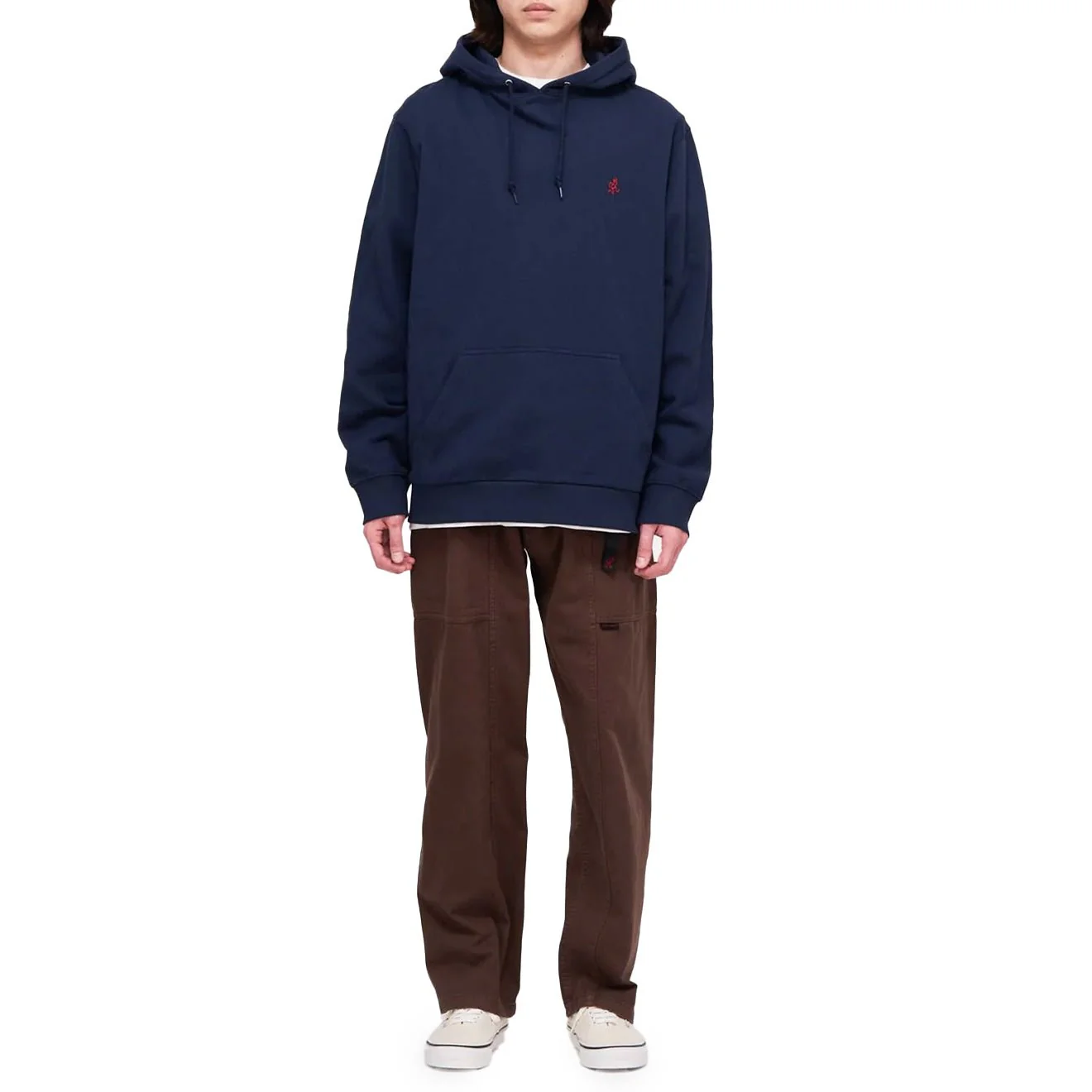 Gramicci One Point Hooded Sweatshirt Navy - Image 3