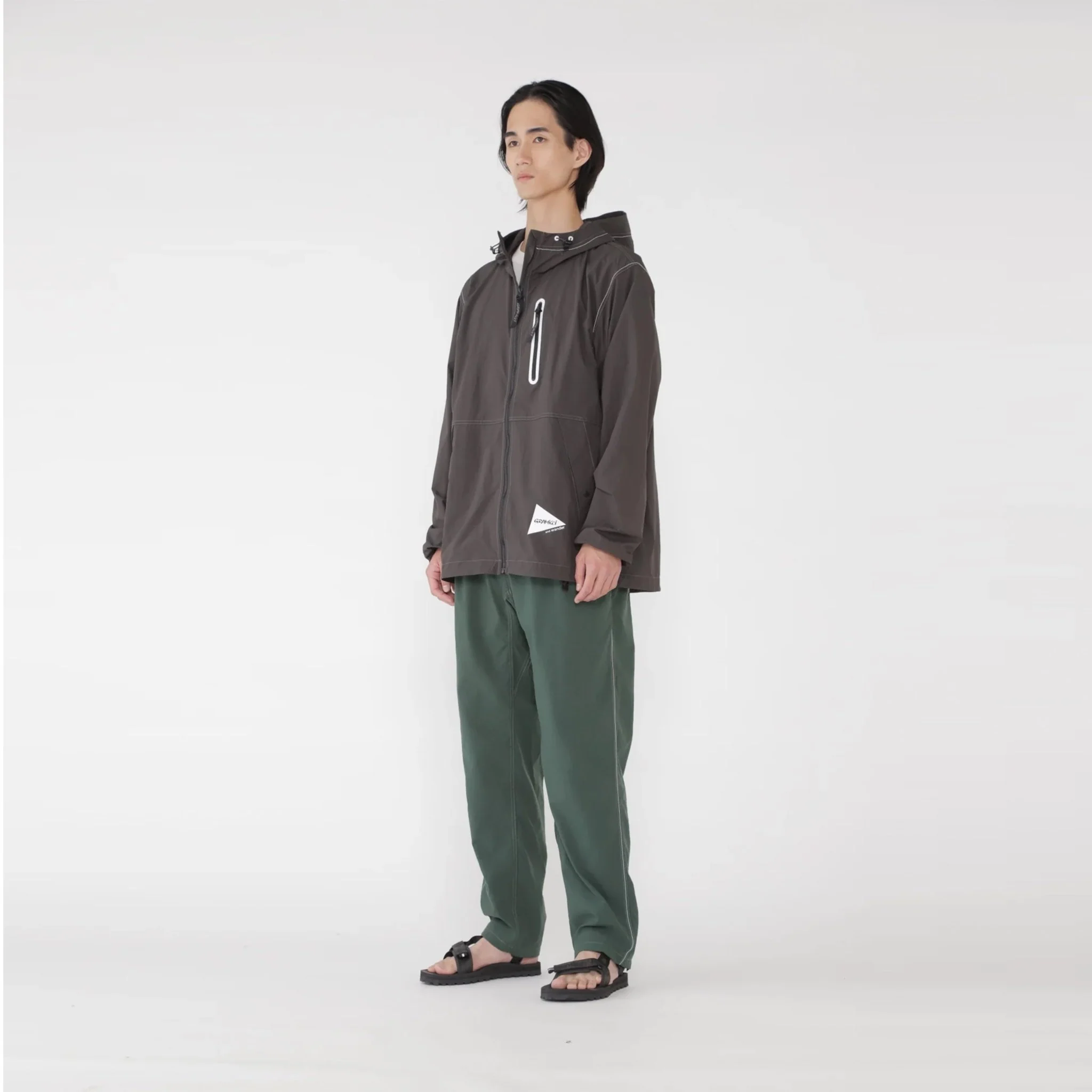 Gramicci x And Wander Brushed Nylon Jacket Charcoal - Image 8