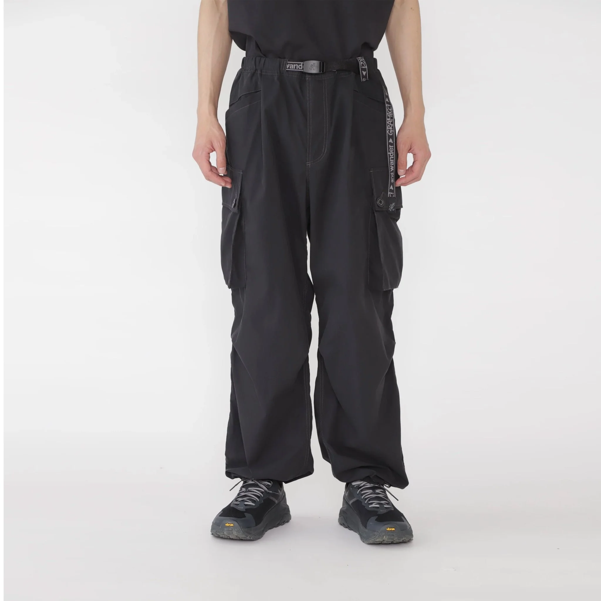 Gramicci x And Wander Military Wide Pant Black - Image 4