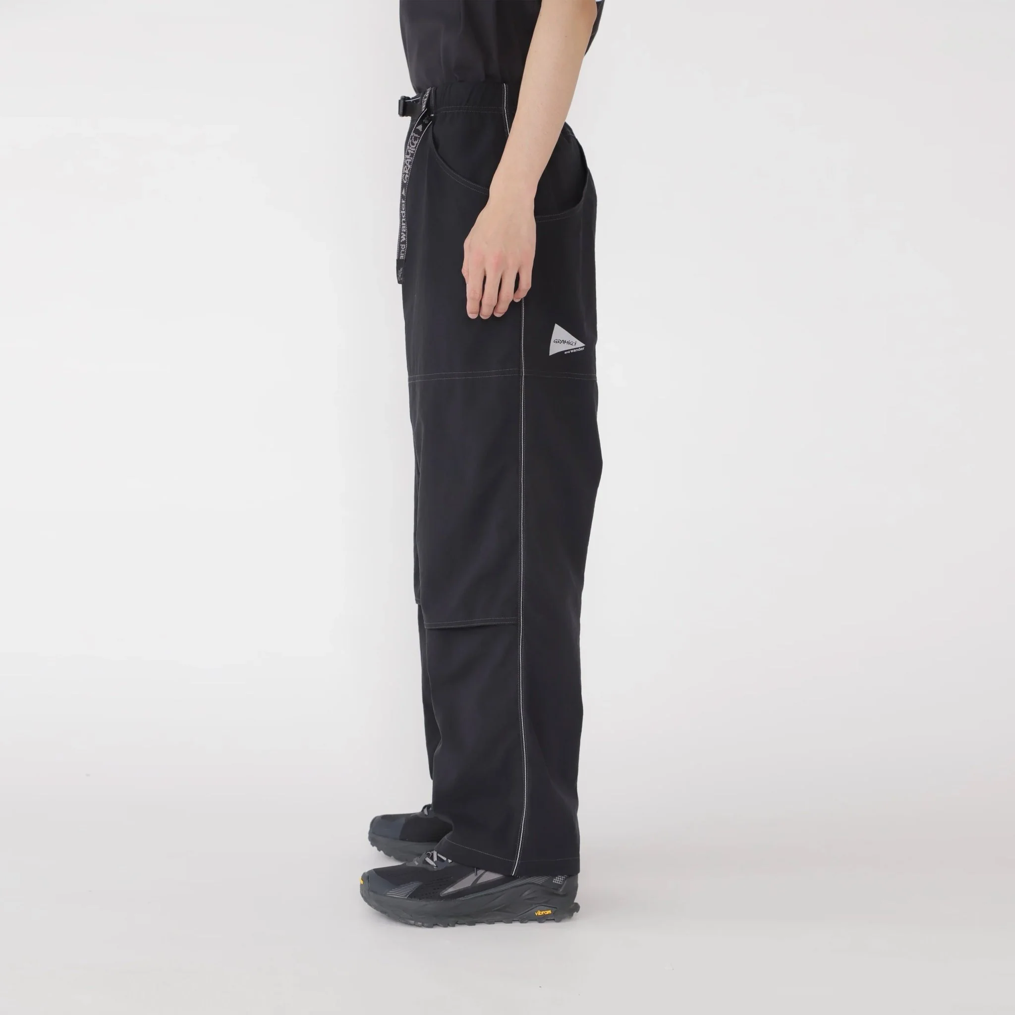 Gramicci x And Wander Nylon Double Knee Pant Black - Image 4