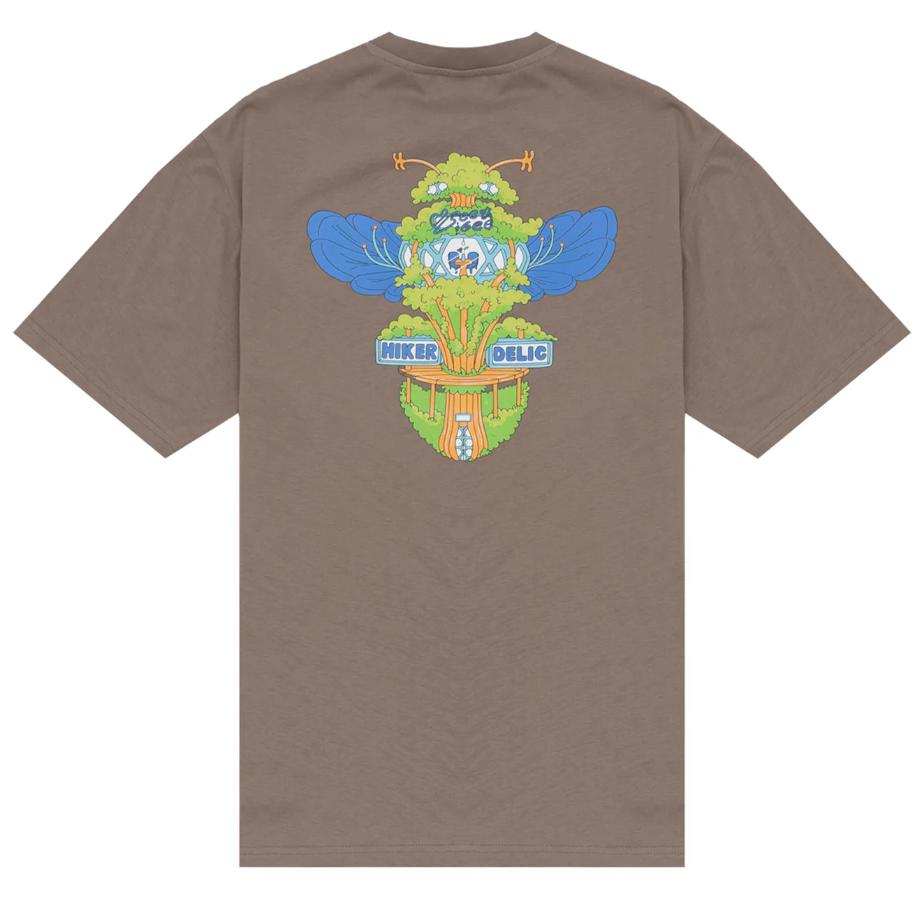 Hikerdelic Bee & Bee SS T-Shirt - Mushroom - Image 2