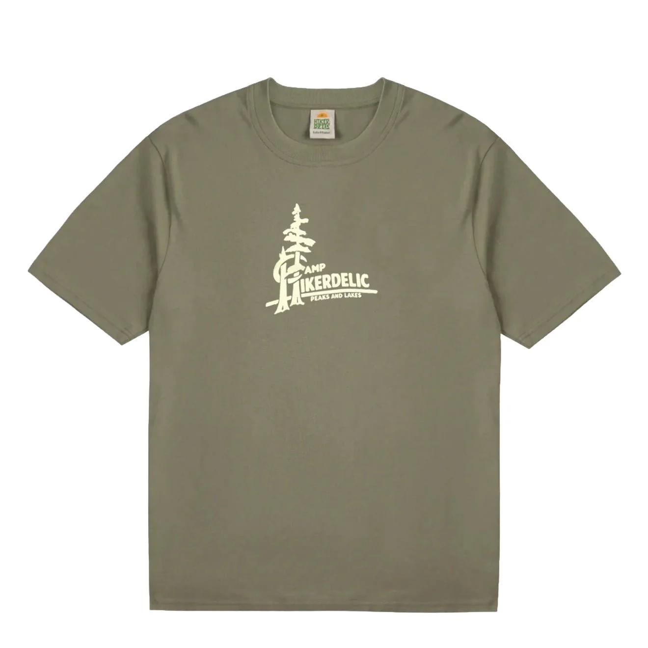 Hikerdelic Camp Logo T-Shirt Khaki