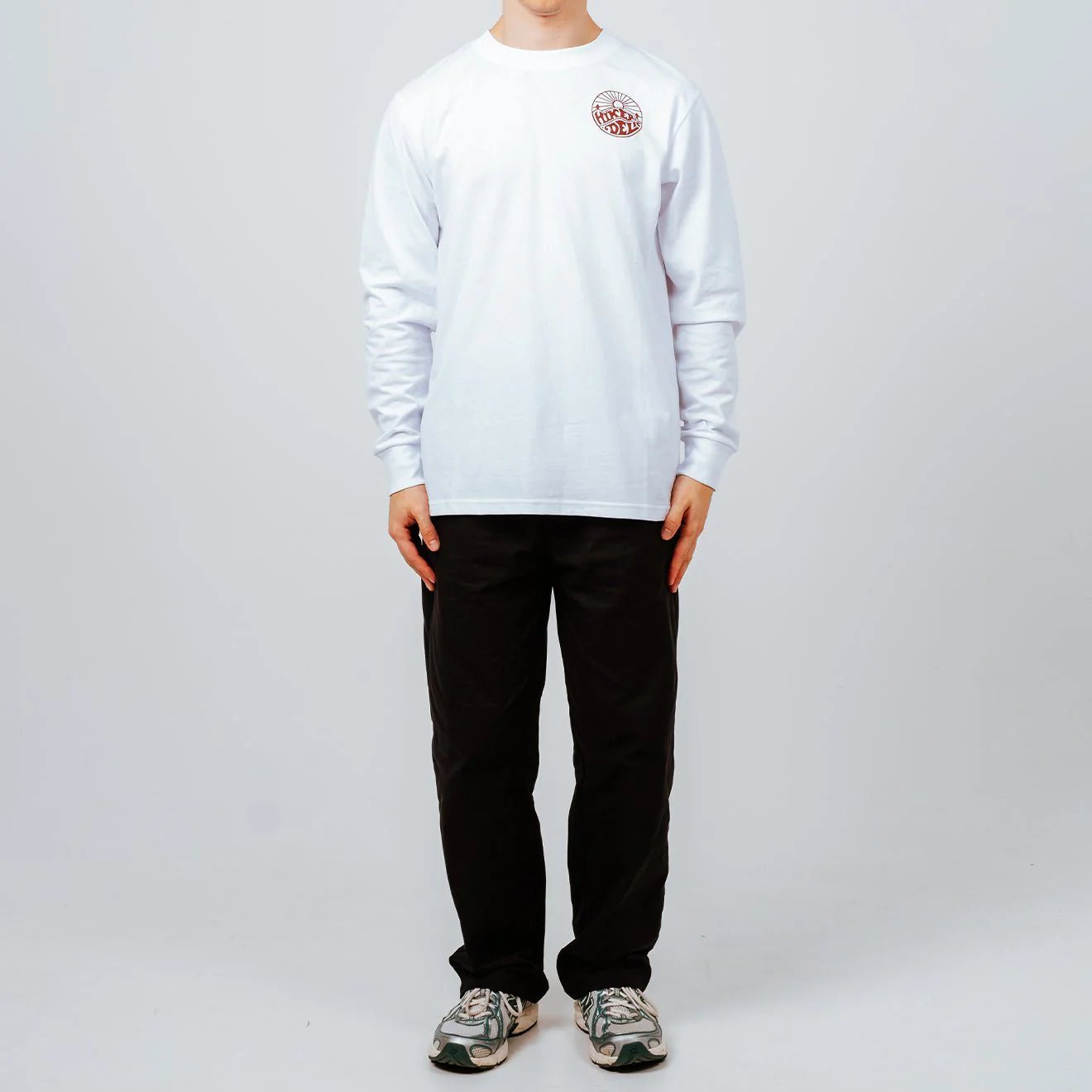 Hikerdelic Core Logo LS T-Shirt White - Image 3