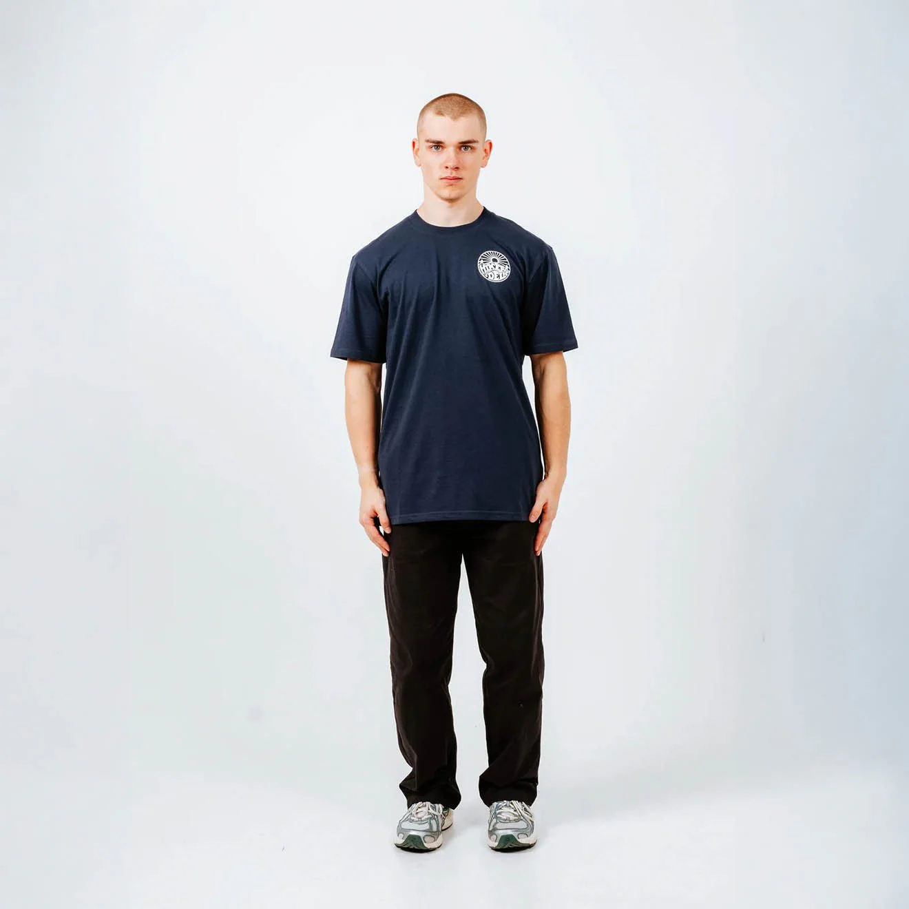Hikerdelic Core Logo T-Shirt Navy - Image 3