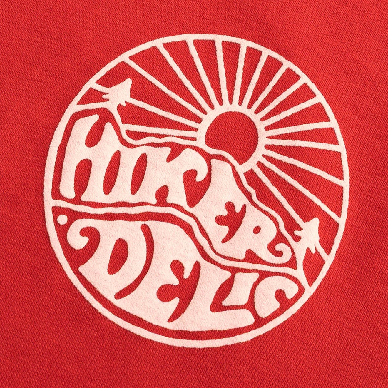 Hikerdelic Core Logo T-Shirt Red - Image 4