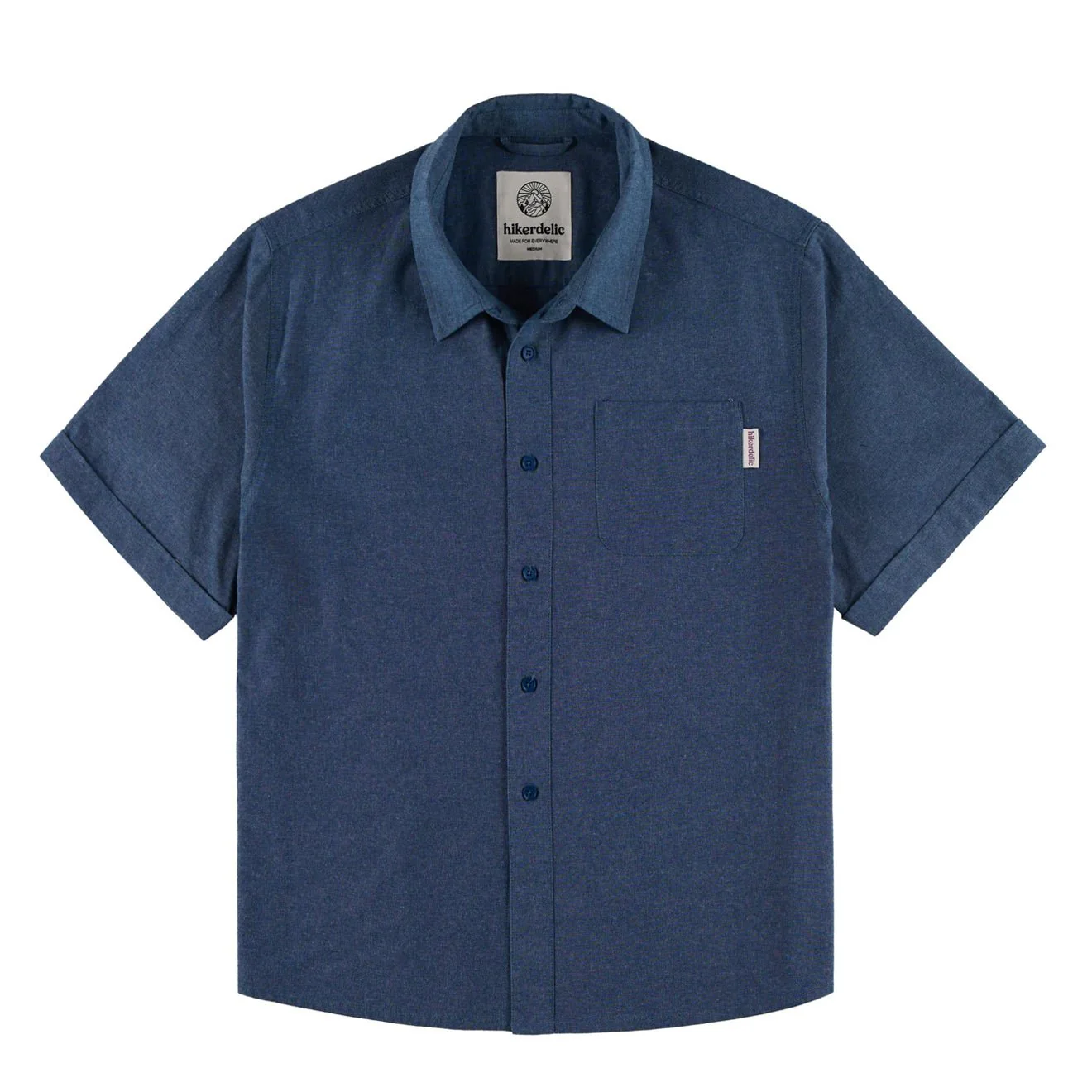 Hikerdelic Downtime Chambray Shirt Indigo Blue