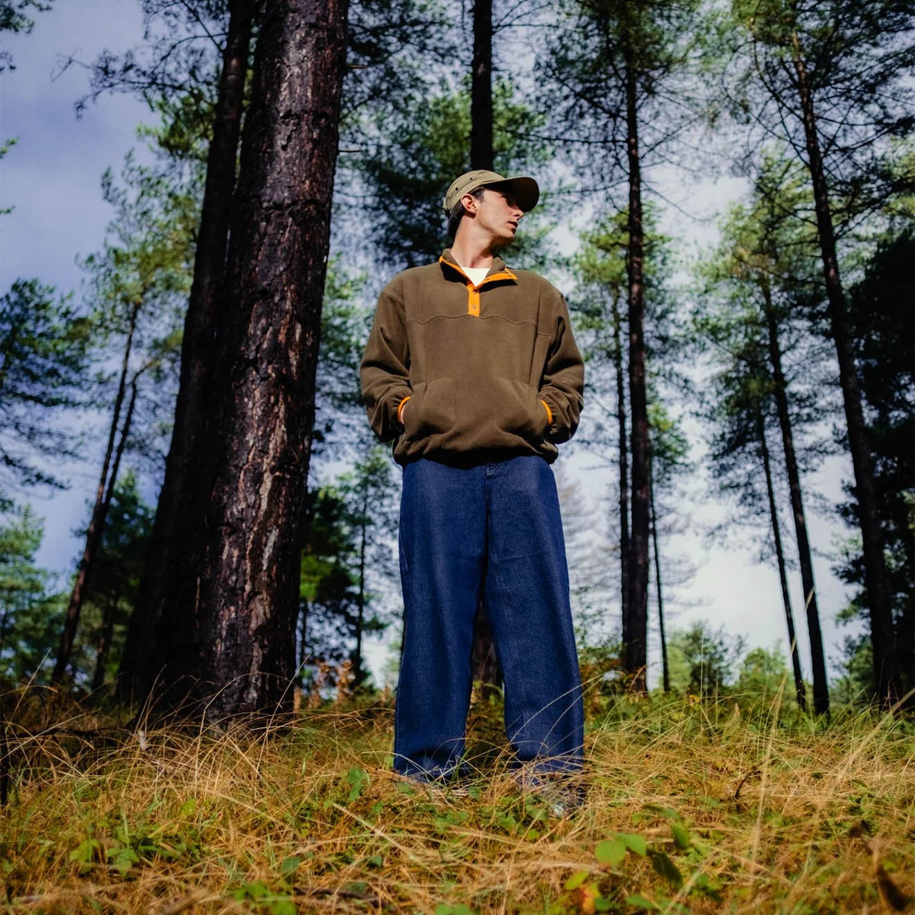 Hikerdelic Drifter Fleece Olive / Orange - Image 3