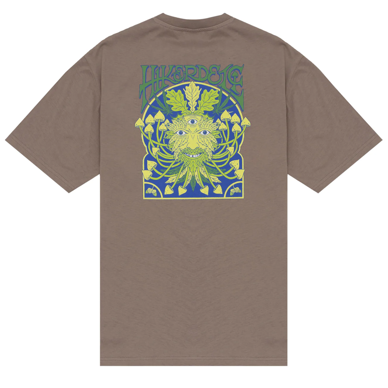 Hikerdelic Green Man SS T-Shirt - Mushroom - Image 2