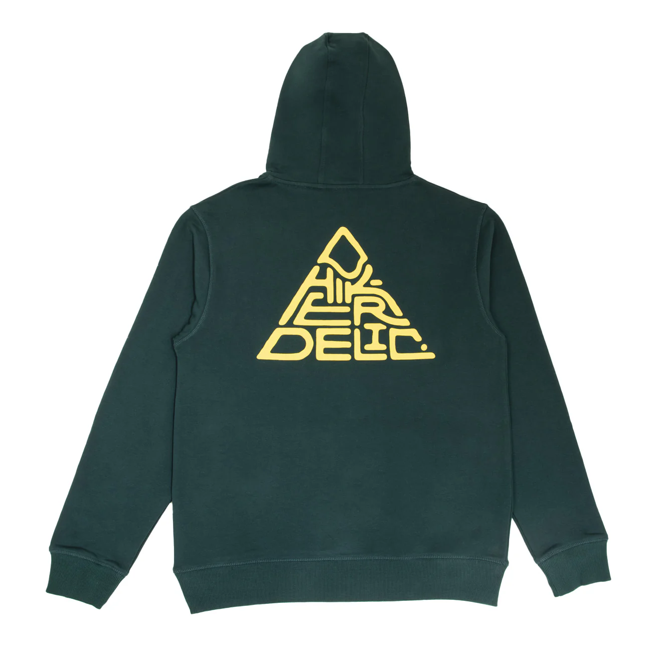 Hikerdelic Mountain Logo Hoodie Bottle Green - Image 2