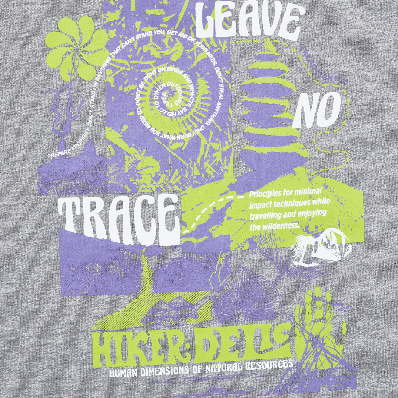 Hikerdelic No Trace SS T-Shirt Grey Marl - Image 3